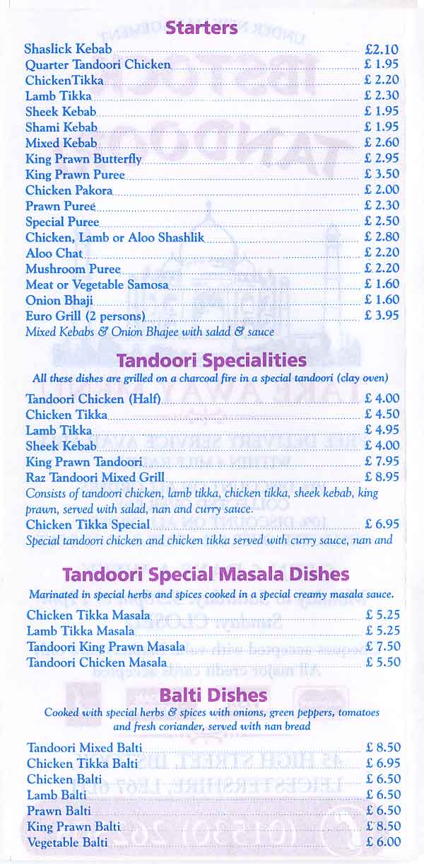 Menu Image