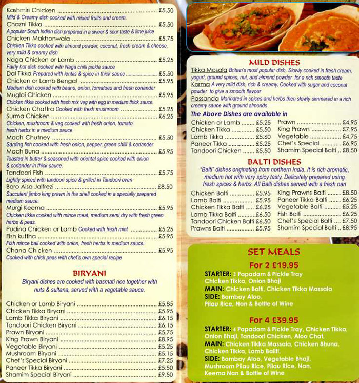 Menu Image