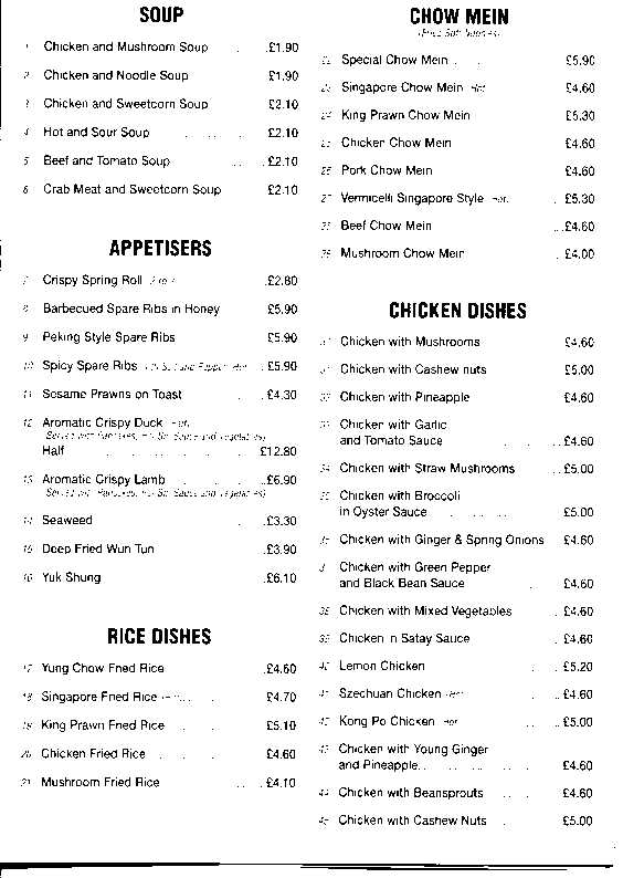 Menu Image