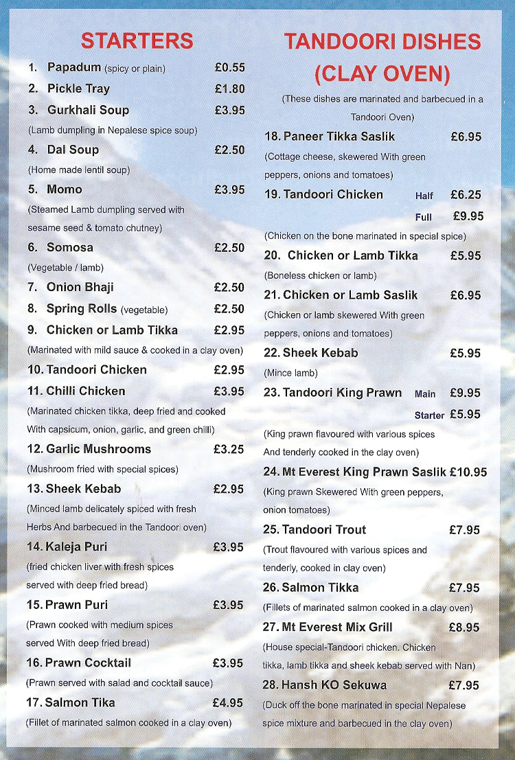 Menu Image