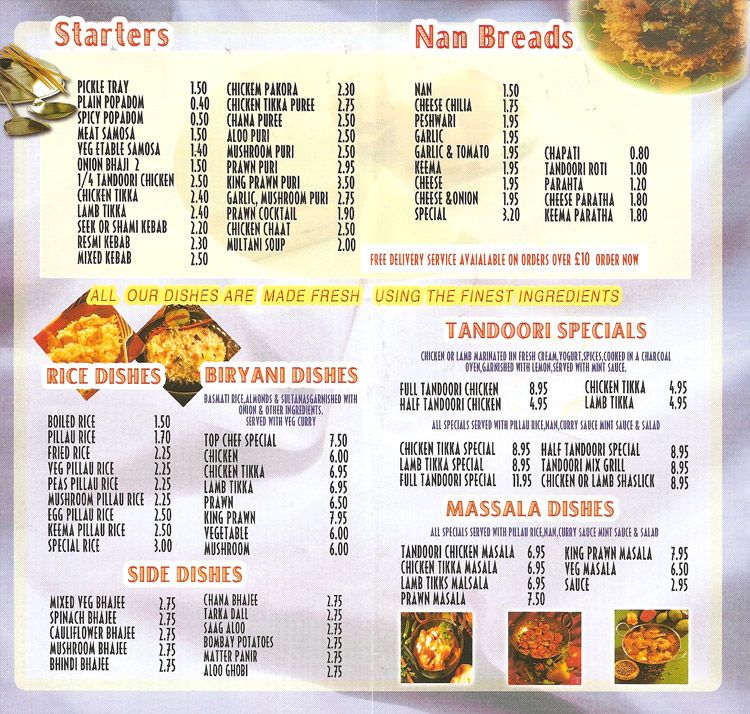 Menu Image