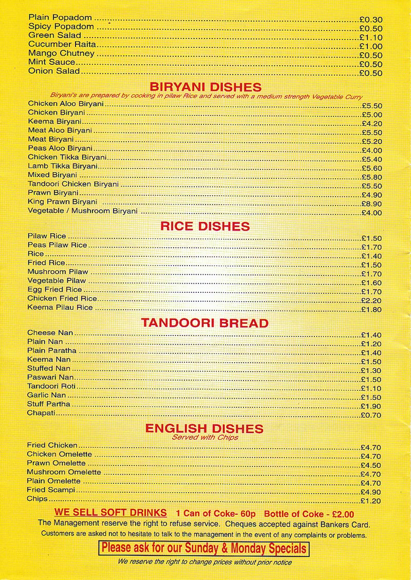 Menu Image