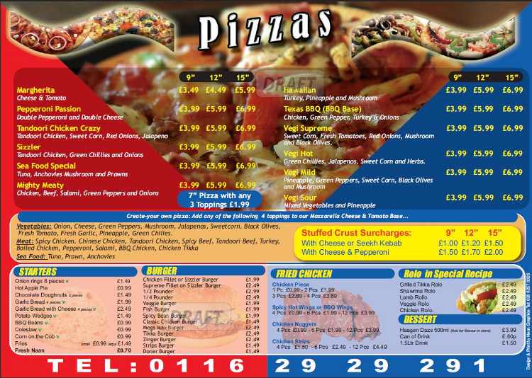 Royal Chicken 'n' Pizza Menu - Takeaway in Wigan, Delivery Menu & Prices