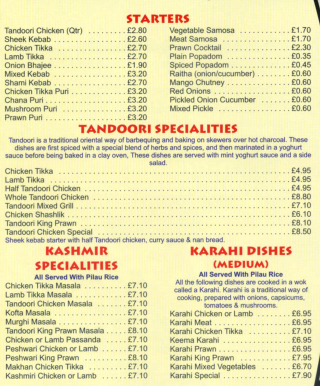 Menu Image