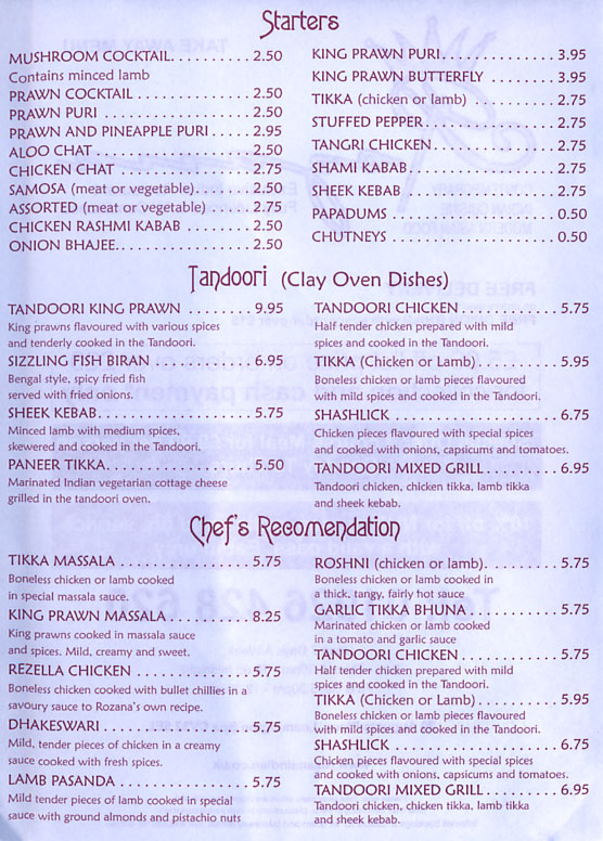 Menu Image