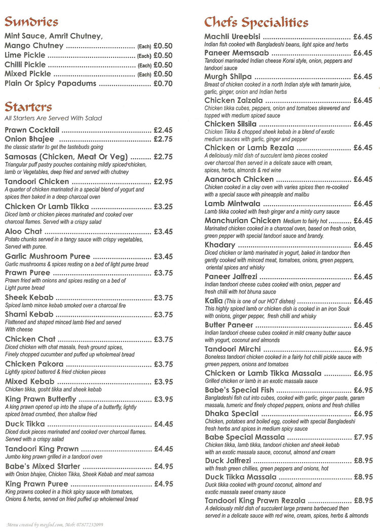 Menu Image